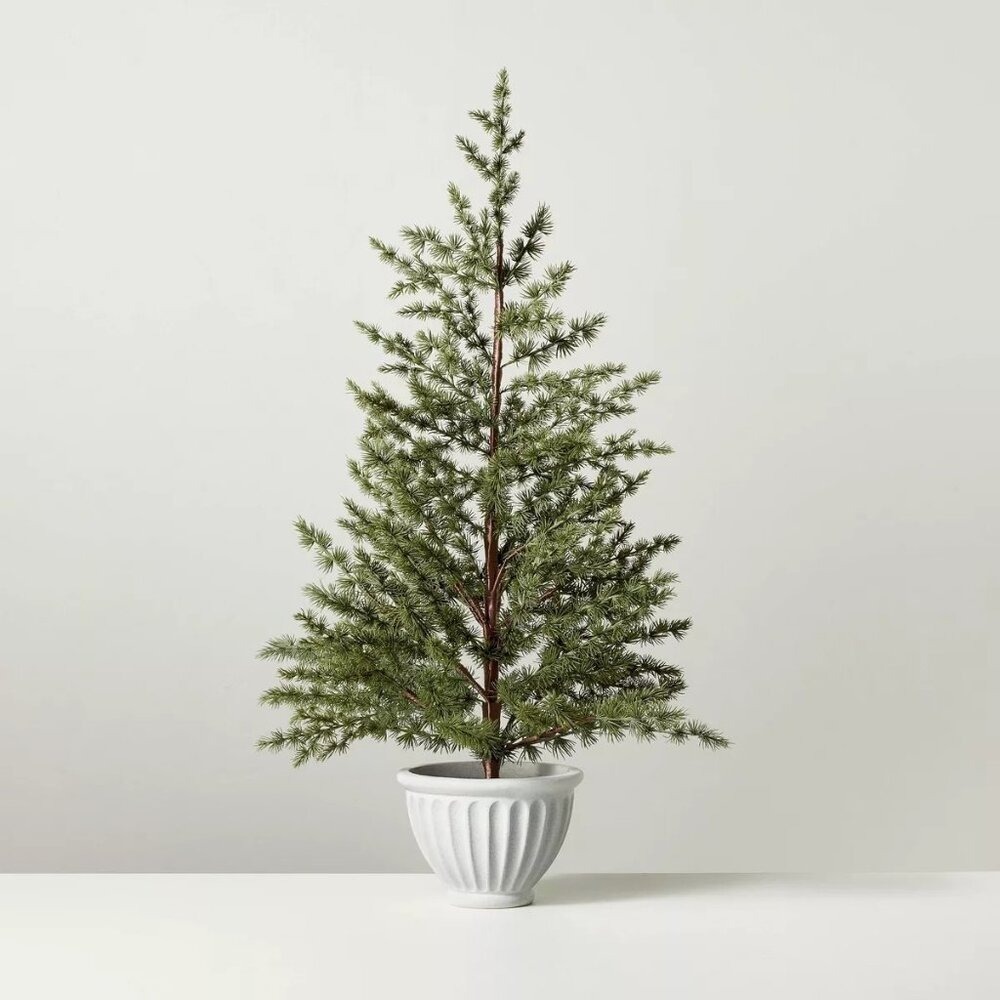 42" Spruce Tree in Fluted‎ Porch Pot - Hearth & Hand Magnolia, Target Christmas